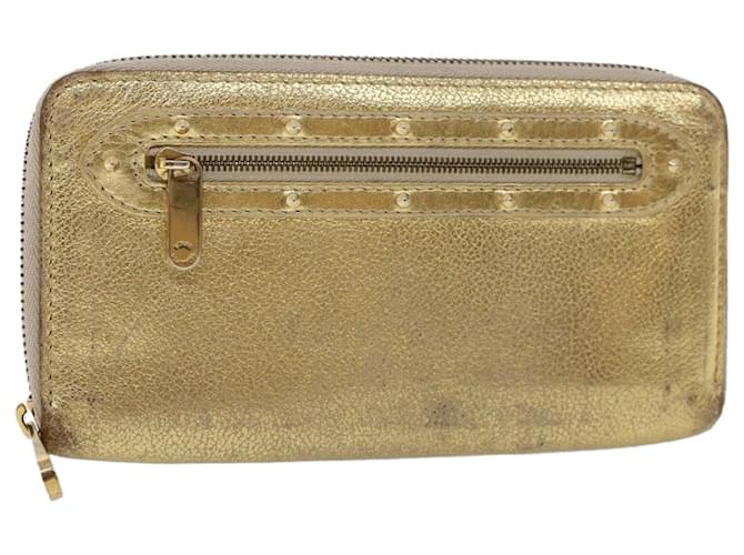 LOUIS VUITTON Zippy Wallet Long Wallet Suhari Gold M95569 LV Auth 45569 Golden Leather  ref.969557