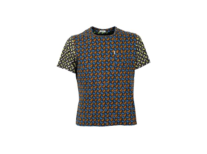 Kenzo Mehrfarbiges abstraktes T-Shirt Mehrfarben Baumwolle  ref.969598