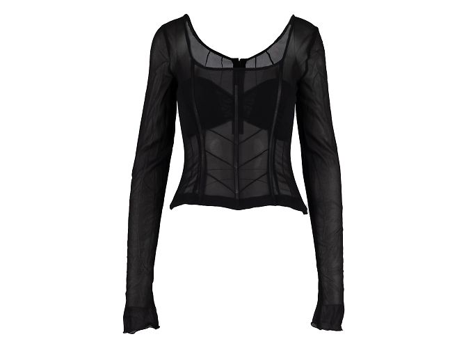 Autre Marque Collection Privée Long Corset Top Black 