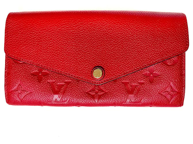 Louis Vuitton Portafoglio Sarah Empreinte in pelle rossa Rosso  ref.969695