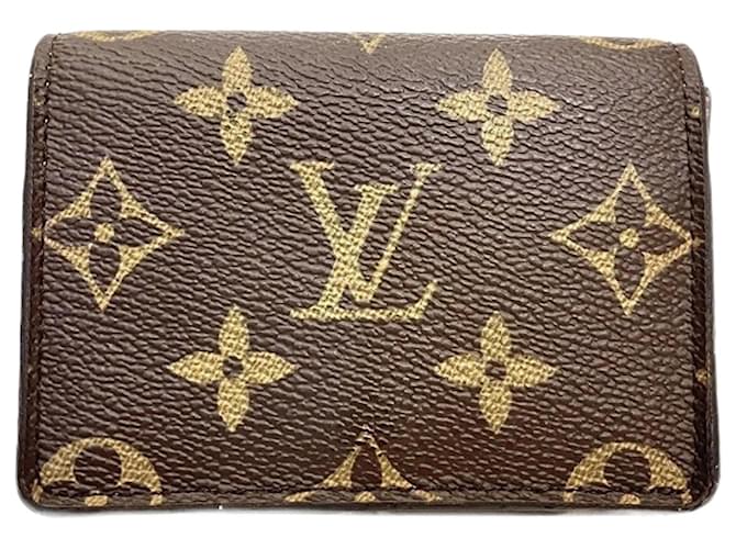 Louis Vuitton Porte carteira de crédito bifold Marrom Lona  ref.969709