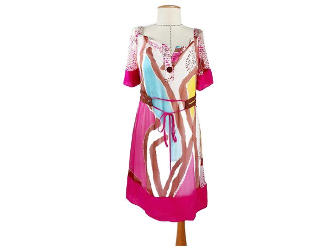 Robe en soie Diane Von Furstenberg Multicolore