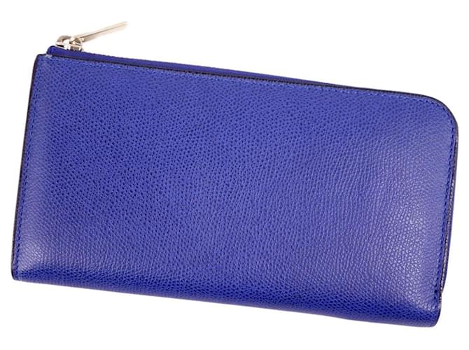 VALEXTRA Blue Leather  ref.969854