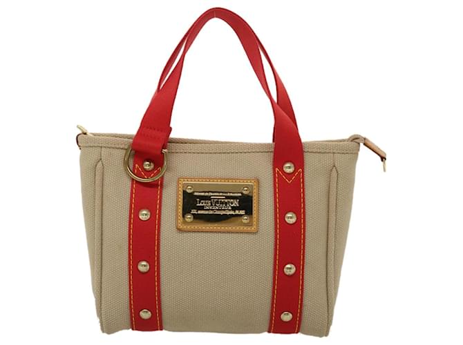 Louis Vuitton Louis Vuitton Cabas MM Beige x Red Antigua Canvas Tote