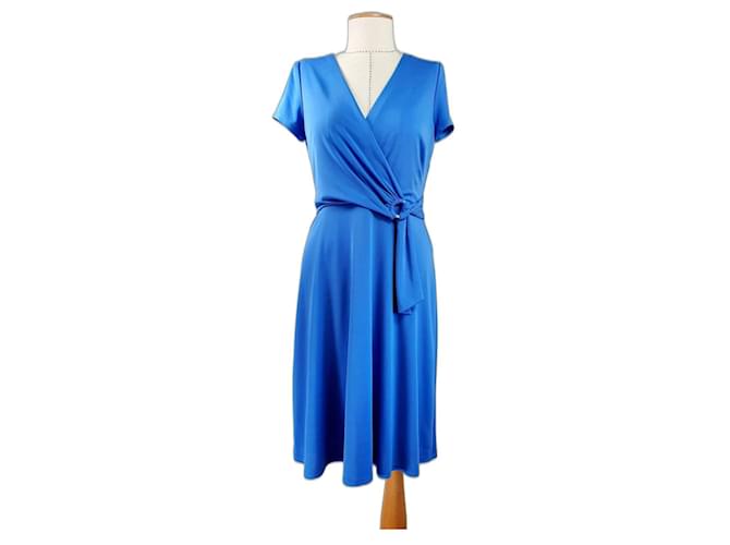 Ralph Lauren Dresses Blue Polyester Elastane  ref.970069