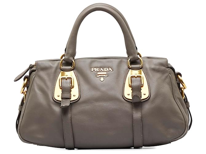 Prada Brown Leather Nocciolo Handbag Prada