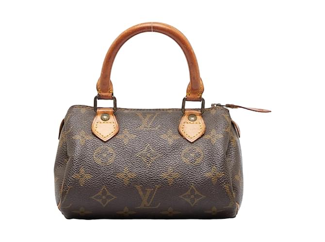 Auth Louis Vuitton Monogram 2WAY Bag Mini Speedy M41534 Women's