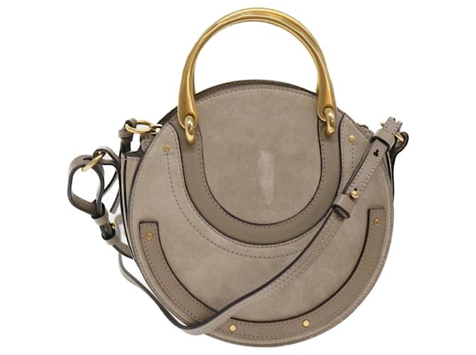 CHLOE Mini Pixie Calfskin Suede Leather Crossbody Bag Brown