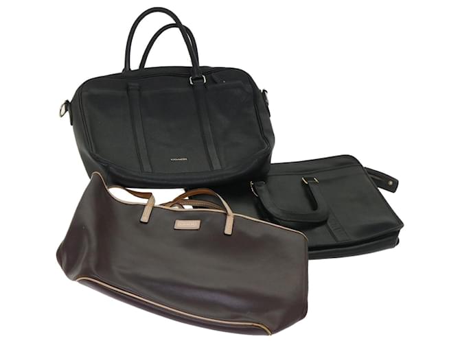Coach Tote Bag Leather 3Set Black Brown Auth ar9795  ref.970327