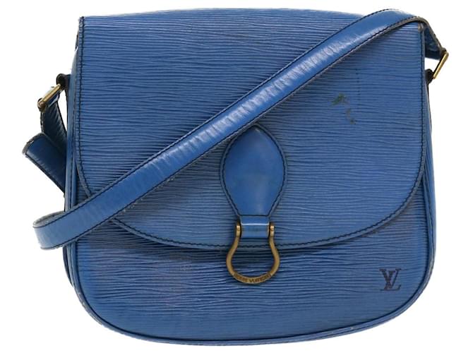 LOUIS VUITTON LV Saint Cloud GM Shoulder Bag Epi Leather Blue