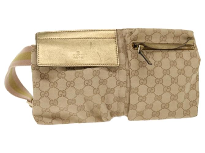 Gucci Belt Bag Fanny Pack GG Waist Brown Canvas Clutch