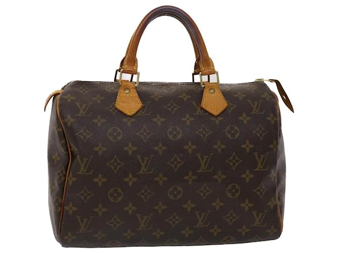 Louis Vuitton Monogram Speedy 30 Bolsa de mão M41526 Autenticação de LV 46218 Lona  ref.970386