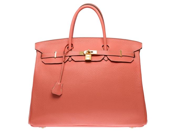 Hermès HERMES BIRKIN BAG 40 in Pink Leather - 101258  ref.970405