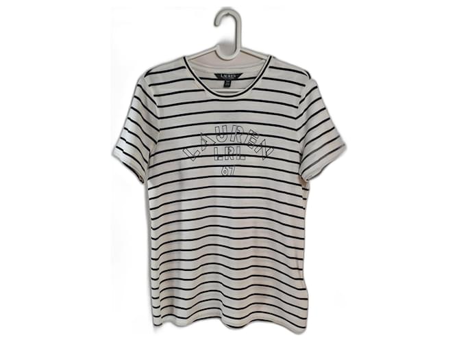 Ralph Lauren Tops Black White Cotton  ref.970441