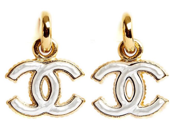 Chanel CC SUI CERCHI D'oro Metallo