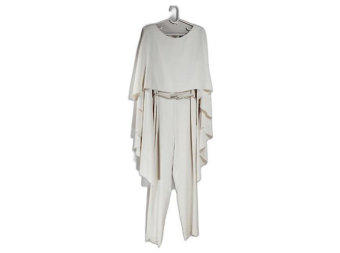 Macacão Ralph Lauren com cinto creme Cru