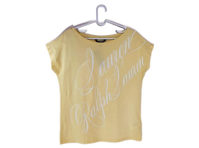 Camiseta Ralph Lauren Amarilla de Algodón Amarillo