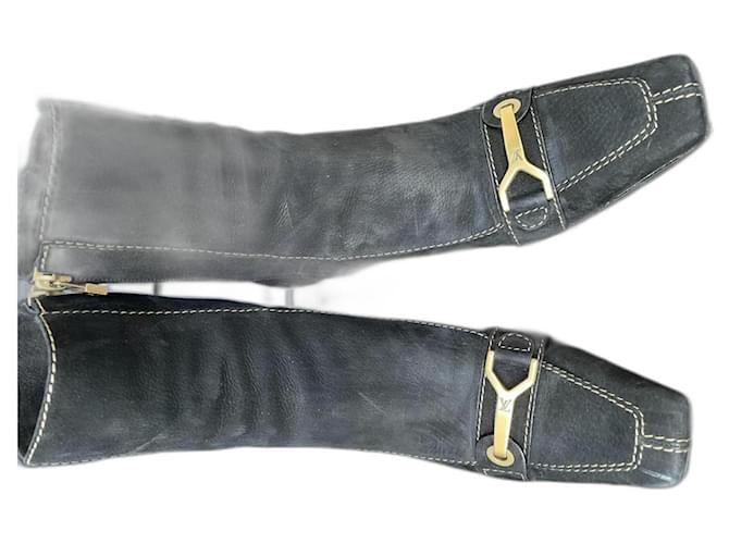 Louis Vuitton Ankle Boots Black Nubuck  ref.970468