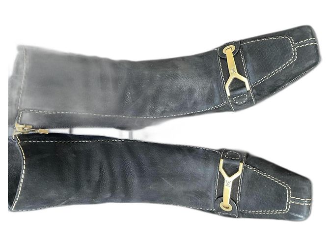 Botines Louis Vuitton de Nubuck Negro