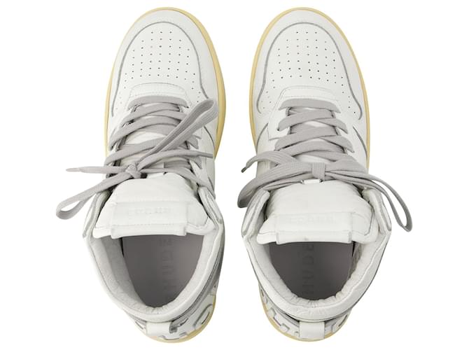 Autre Marque Rhecess Hi Sneakers - Rhude - Lea- Blanc White Leather  ref.970499
