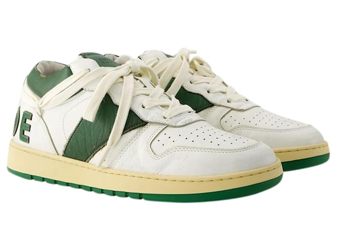 Autre Marque Rhecess Low Sneakers - Rhude - Leather - White/green  ref.970528