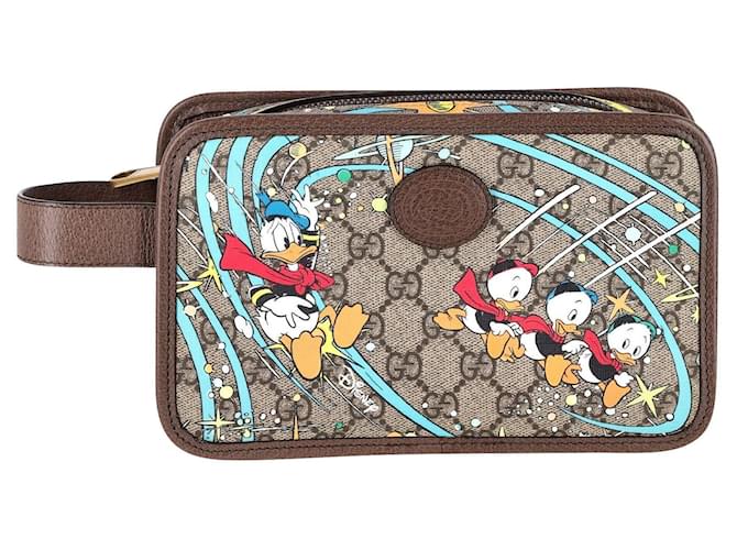 Bolsa com estampa Gucci x Disney Pato Donald em tela marrom Lona  ref.970547