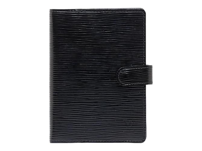 Louis Vuitton Epi Agenda PM R20052 Black Leather Pony-style calfskin  ref.970566