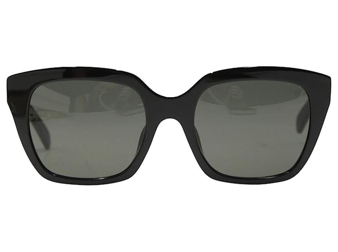 Céline CL40198Quadratische F-Sonnenbrille aus schwarzem Acetat Zellulosefaser  ref.970601
