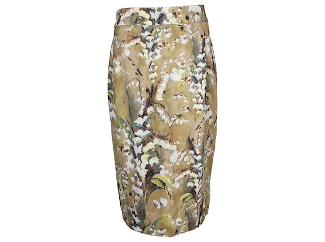 Dolce & Gabbana Pencil Skirt in Floral Print Viscose Cellulose fibre  ref.970626