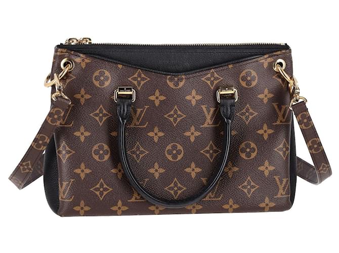 Louis Vuitton Crossbody Pallas Monogram Noir Black in Toile Canvas