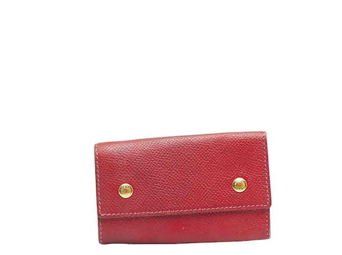 Hermès Epsom 4 key holder Red Leather  ref.970662