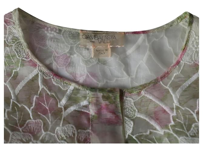 Blusa asimétrica de seda con estampado floral de Giambattista Valli  ref.970678