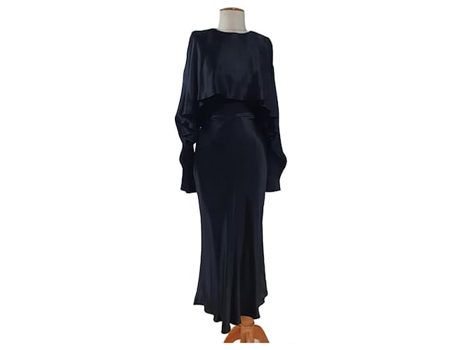 Autre Marque Dresses Black Polyester Rayon  ref.970779