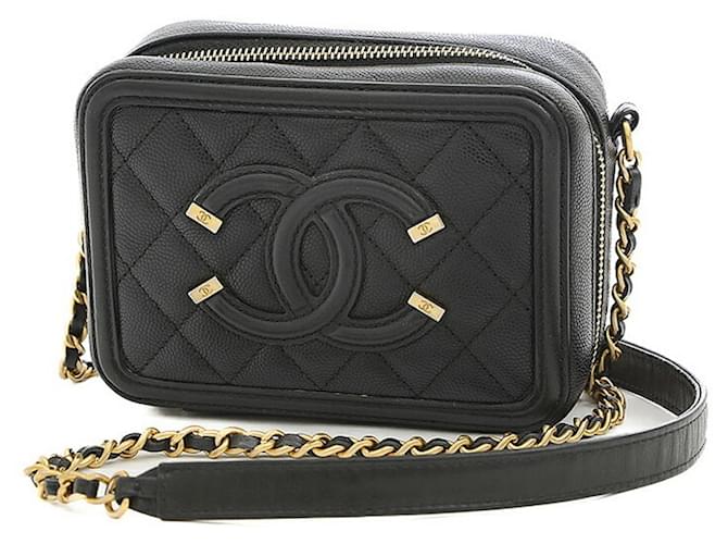 Chanel Vanity Black Leather ref.970940 - Joli Closet