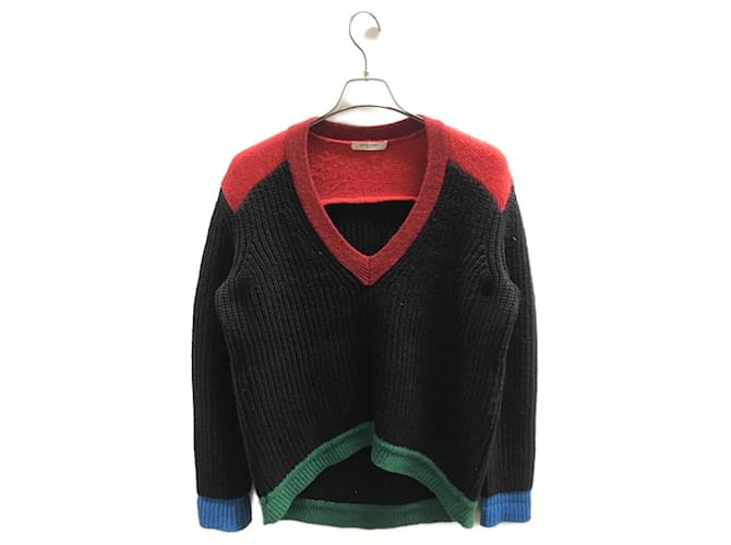 Givenchy Sweaters Black Red Wool  ref.971077