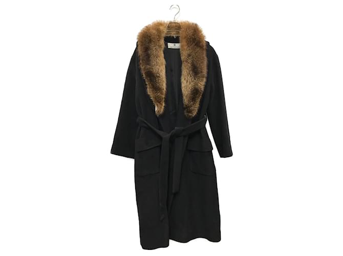 Givenchy Manteaux, Vêtements d'extérieur Laine Noir  ref.971094