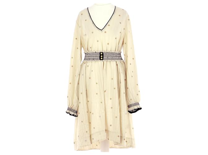 Zadig & Voltaire robe Beige Silk  ref.971105