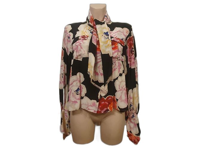 Blusa Chanel Super Chanel in seta multicolore 38