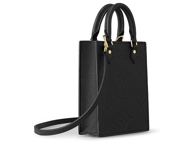 Louis Vuitton LV Petit Sac Plat leather black new