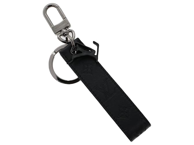Louis Vuitton Black Leather Shadow Dragonne Key Holder And Bag Charm Louis  Vuitton