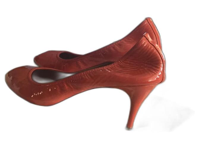 Lanvin pumps in patent leather Coral  ref.971390