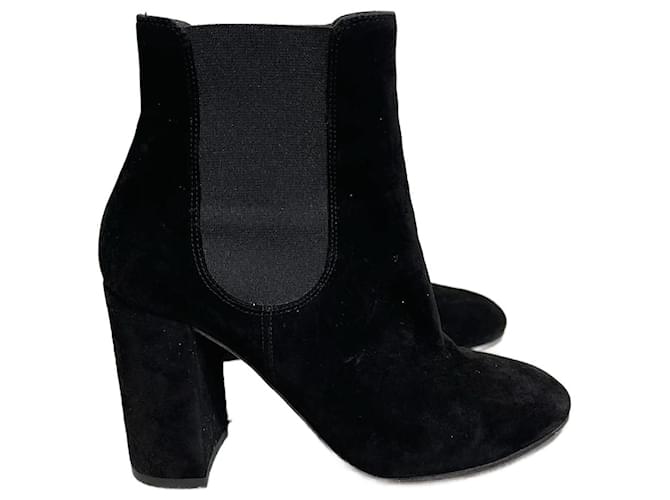 DOLCE & GABBANA  Ankle boots T.EU 35.5 Suede Black  ref.971441