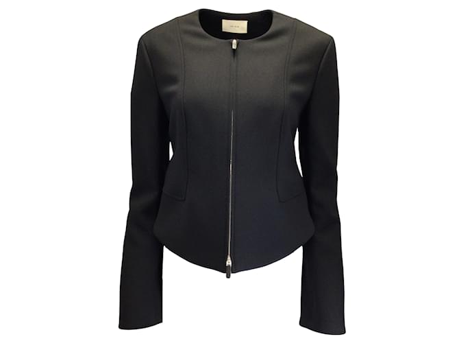 The Row Black Saori Full Zip Silk Lined Technical Stretch Jacket Synthetic  ref.971458