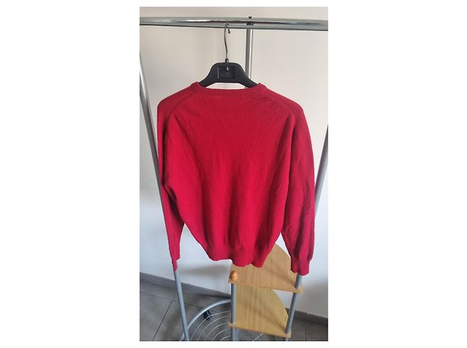 Autre Marque Roter Pullover aus Kaschmir und Seide 