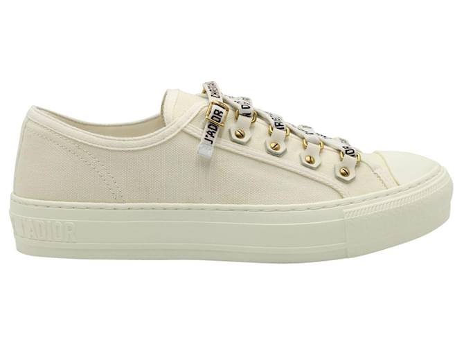 DIOR Walk'n'Dior Leather And Canvas Sneakers