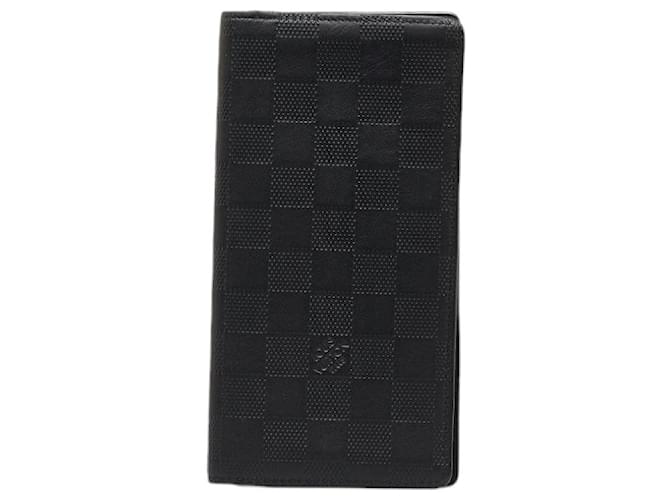 Louis Vuitton Damier Infini Brazza Wallet N63010 Black Leather Pony-style  calfskin ref.971594 - Joli Closet