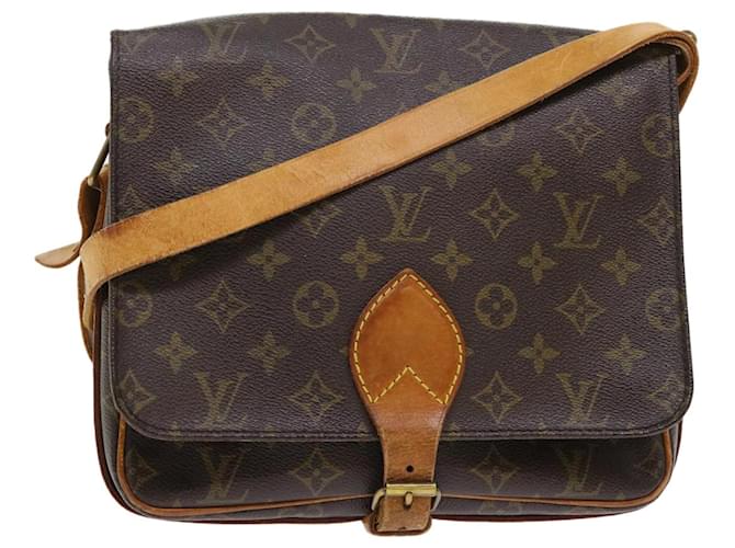 Louis Vuitton Monogram Cartouchiere MM M51253 Brown Cloth ref