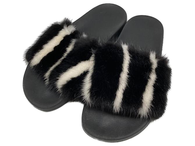 Givenchy Sandals Black Fur  ref.971885