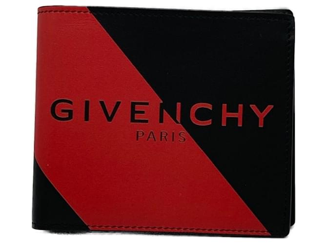 Givenchy Carteiras Pequenos acessórios Preto Vermelho Couro  ref.971964