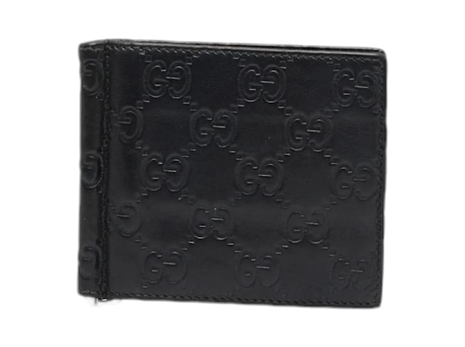 Guccissima Leather Bifold Wallet 170580 Black Pony-style calfskin  ref.972002